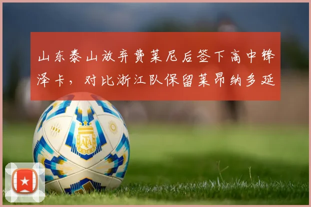 山东泰山放弃费莱尼后签下高中锋泽卡,对比浙江队保留莱昂纳多延续金靴战术价值